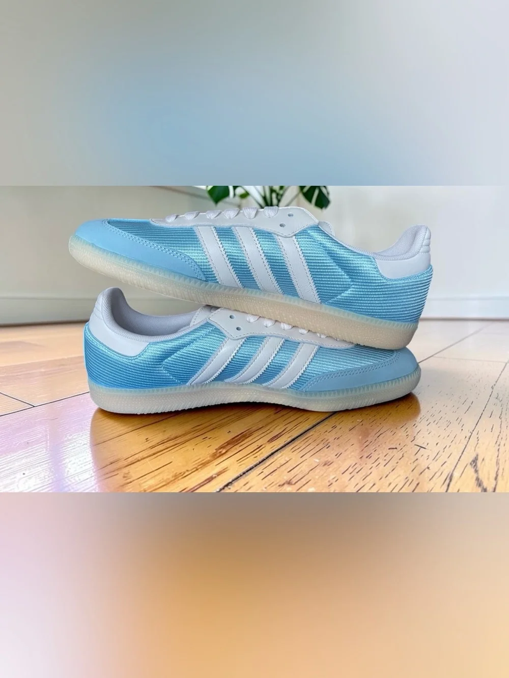 adidas OG Samba NEW Icey Blue /Chalk White Size 8 Men/ 9 Women